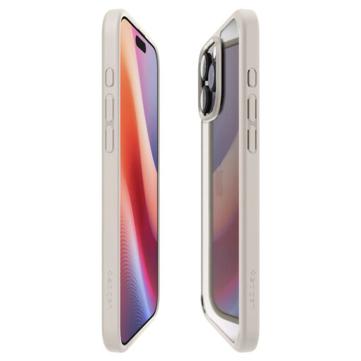 iPhone 16 PRO MAX umbris Spigen Ultra Hybrid plastikust taguse ja silikoonist raamiga bee 4